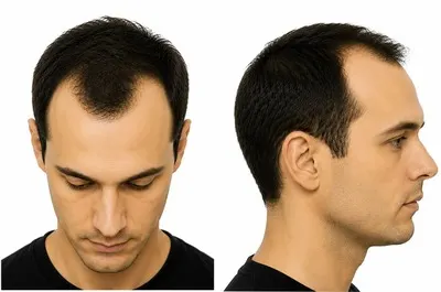 Norwood Scale Stage 3 showing early male pattern hair loss with a receding hairline